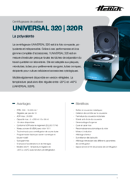 Feuillets d'information | UNIVERSAL 320 | 320 R