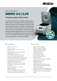 Feuillets d'information | MIKRO 2.0 | 2.0 R