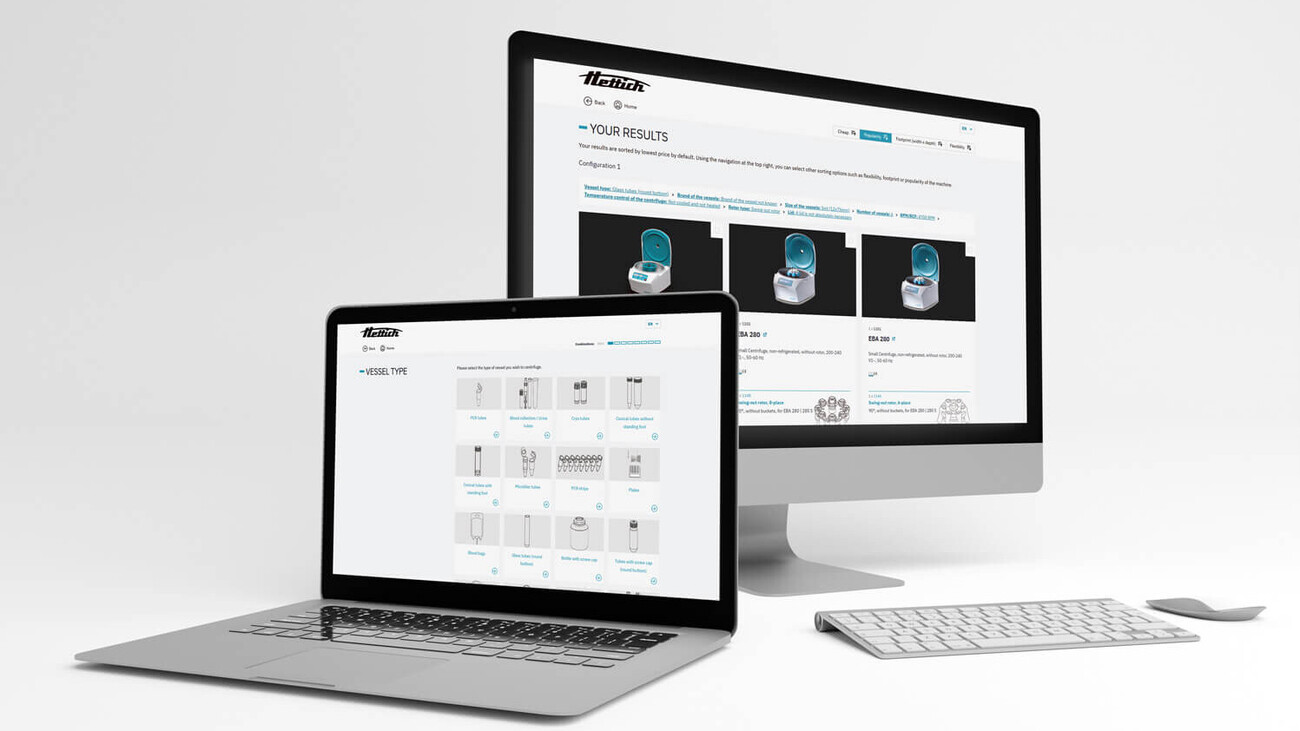 Capture d'écran Centrifuge Konfigurator